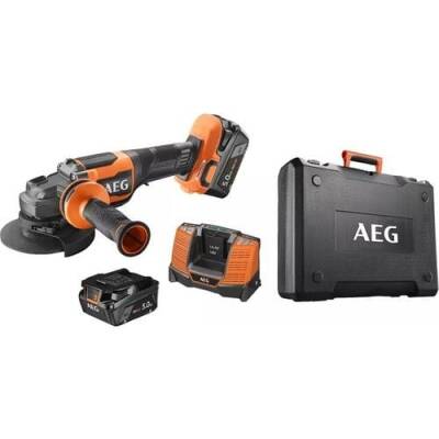 AEG BEWS 18-125BLPX2-502C 18 V 5 Ah Çift Akülü Taşlama Makinesi - 1