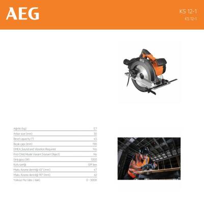 AEG KS12-1 Sunta Kesme Makinası 1200Watt - 2