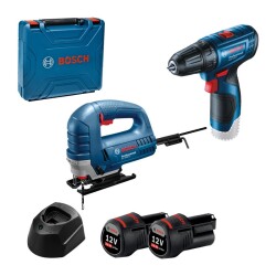 BOSCH GST8000E Dekupaj ve GSR120LI Akülü Vidalama Matkap Set - 1