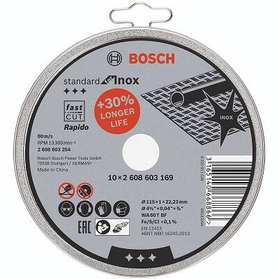 BOSCH İnox Kesme Taşı 115x1.0 10 Adet - 1