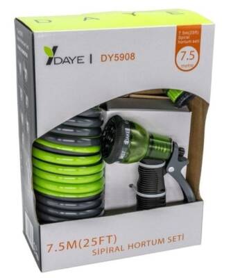 Daye Dy5908 Spiral Bahçe Sulama Hortum Seti 7,5 Mt - 2