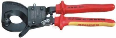 Knipex 95 36 250 Cırcır Mekanizmalı VDE Kablo Makası - 1