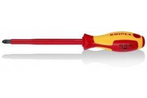 KNIPEX 98 25 03 VDE İZOLELİ POZİDRİV TORNAVİDA PZ3*150 - 1