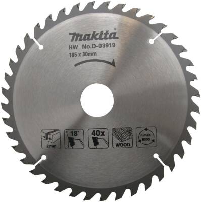 Makita D-03919 Ahşap Daire Testere 185mm 40 Diş - 1