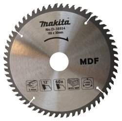 Makita D-38934 Tct Ahşap- Mdf Testere 185mm 60 Diş - 1