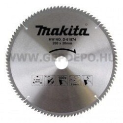 Makita D-61874 Alüminyum Testere 260x100 Diş - 1