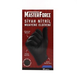 MASTER FORCE Siyah Nitril Muayene Eldiveni Large - 1