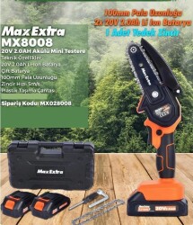 Max Extra Mx8008 Akülü Budama Testeresi 20V 2.0 Amper - 2