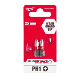 Milwaukee Bits Uç PH1 25mm 2 Adet İmpact Seri - 1