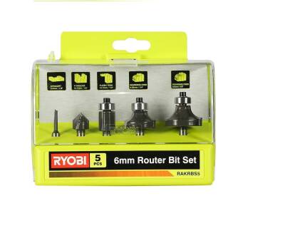 Ryobi RAKRBS5 Freze Uç Seti 5 Parça 6mm - 1